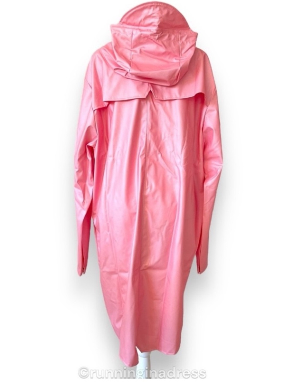 NWT RAINS Pink Sky Long Jacket Waterproof Unisex Rain Coat Medium M - Picture 4 of 16